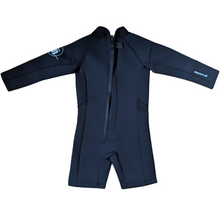 Load image into Gallery viewer, Black Onyx 2.5mm Ultrasoft Baby, Toddler, and Kids Yamamoto Longsleeve Shorty Wetsuit
