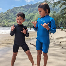 Load image into Gallery viewer, Black Onyx 2.5mm Ultrasoft Baby, Toddler, and Kids Yamamoto Longsleeve Shorty Wetsuit
