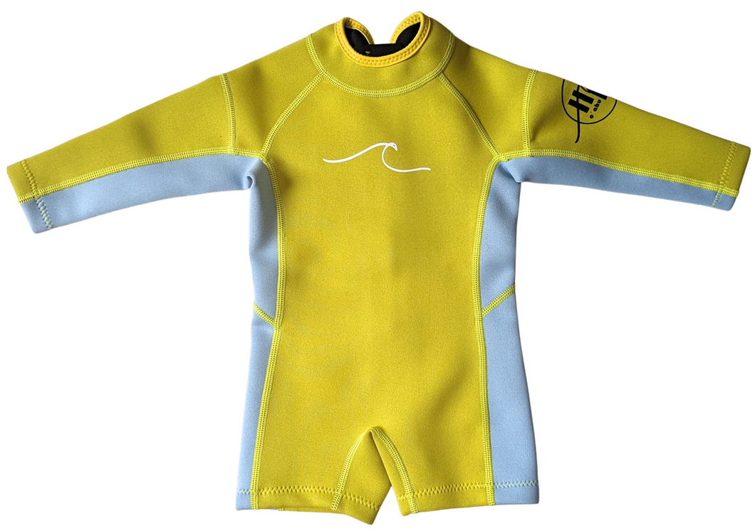 1.5mm Ultrasoft Baby, Toddler and Kids Longsleeve Shorty Wetsuit