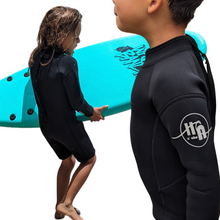 Load image into Gallery viewer, Black Onyx 2.5mm Ultrasoft Baby, Toddler, and Kids Yamamoto Longsleeve Shorty Wetsuit
